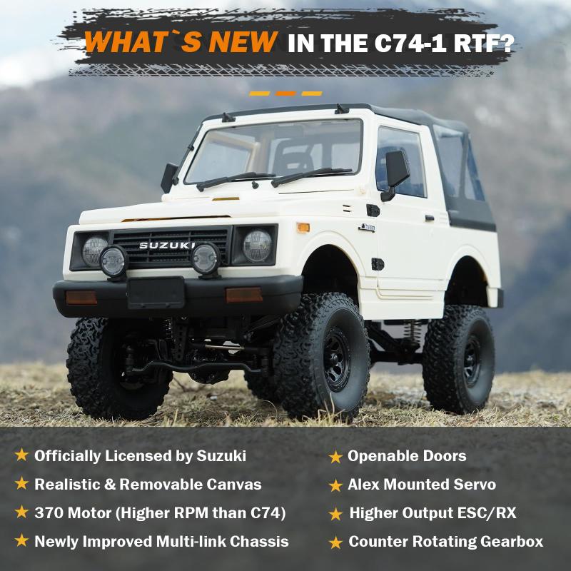 Caminhão RTR RC Crawler WPL C74-1 Jimny JA11 1/10 4WD 2,4 Ghz